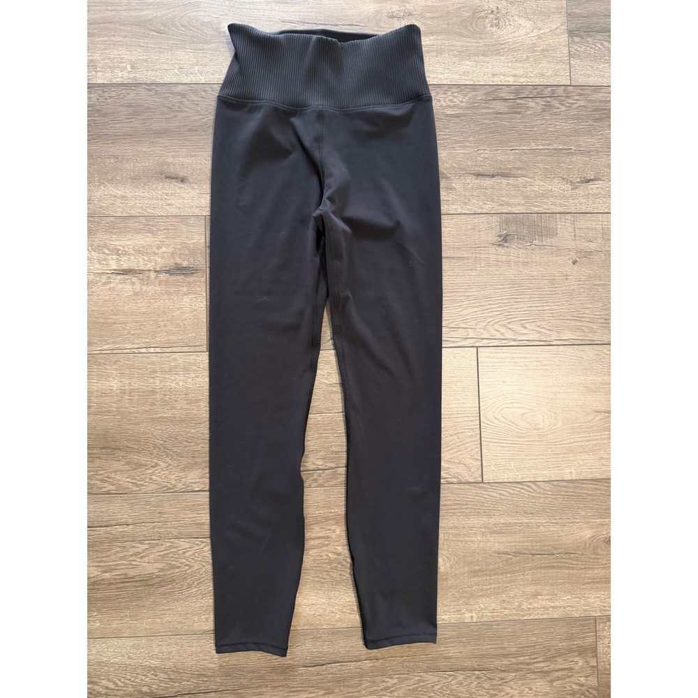 Vuori Rib Studio Legging Black High Waist Yoga Pants VW428 Womens Small